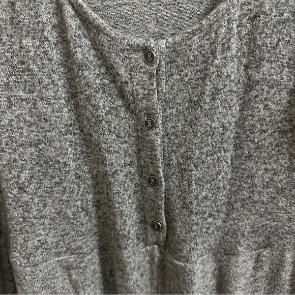 ANTHROPOLOGIE Marisa Hacci Wide Leg Sleep Jumpsuit sz Small Marled Heather gray - Picture 4 of 16